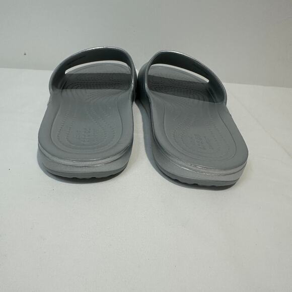 NWT Crocs Kaydee Metallic Slide - Silver - Women's Size 10 - Picture 5 of 5